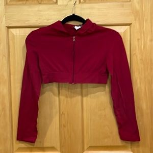 Weather Vane maroon crop hoodie top size M, L